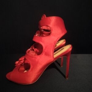 Liliana Red Strappy Heels